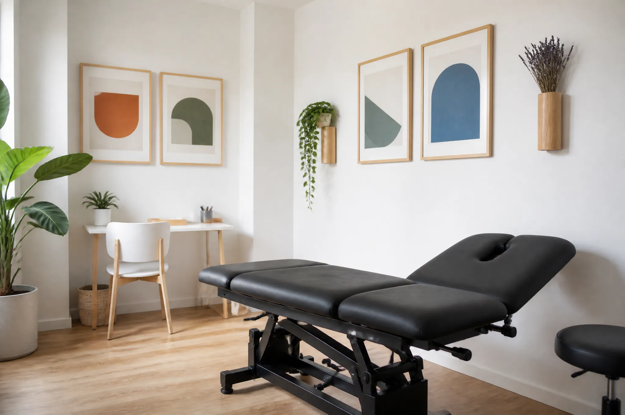 Sala de tratamiento individual de Physeo Clinic en Terrassa